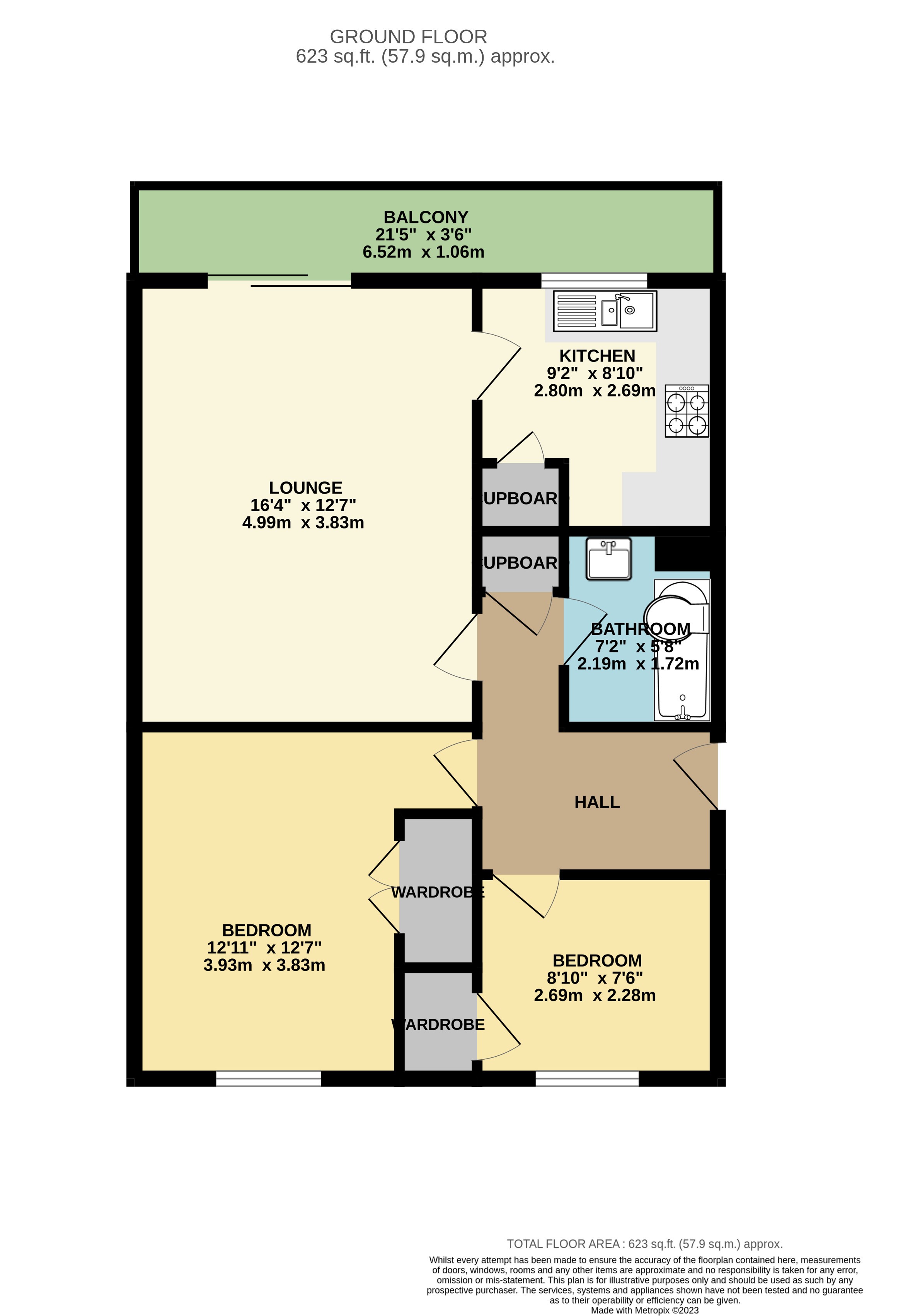 Floorplan for Kingston Road, Taunton, Somerset