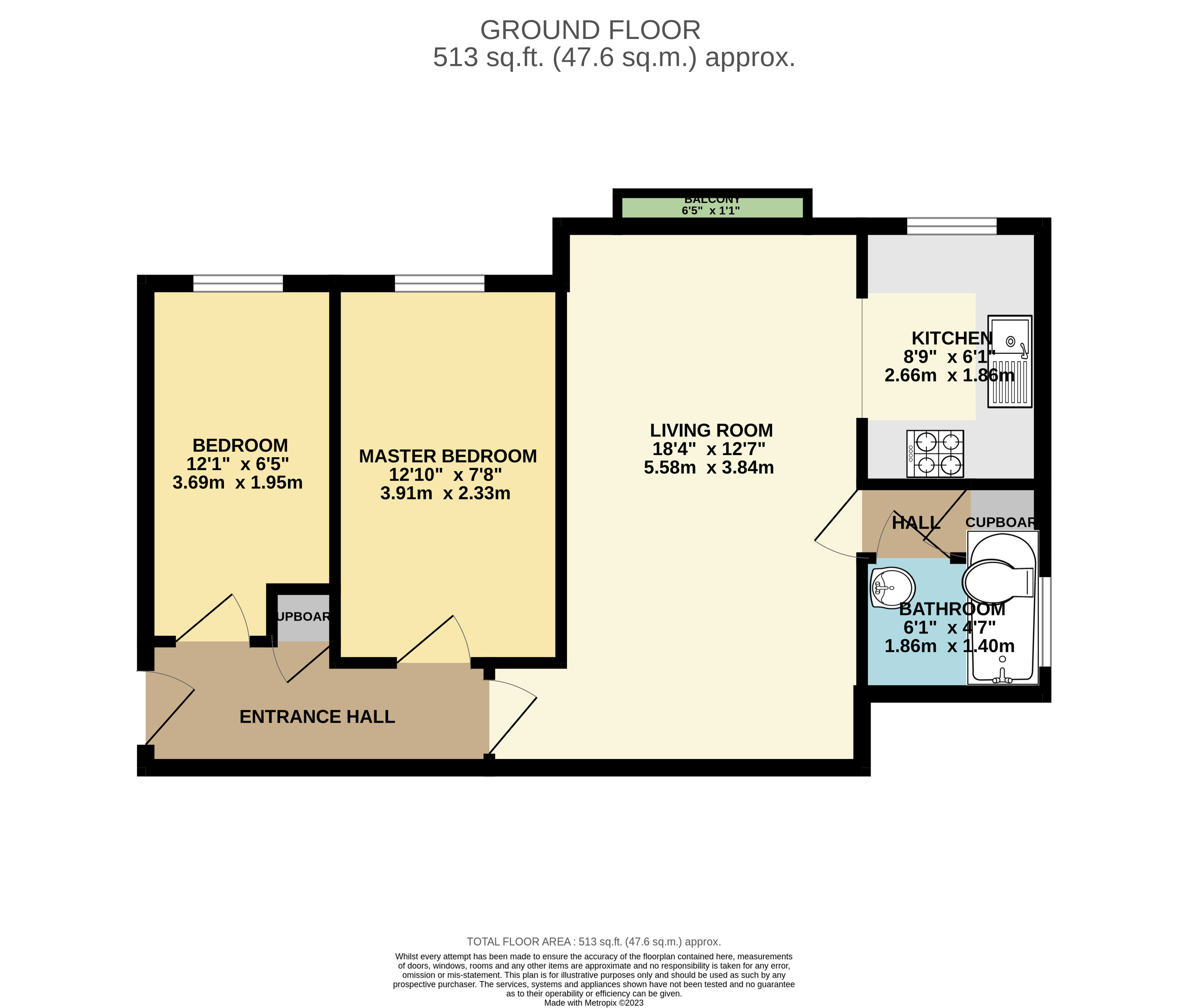 Floorplan for Nightingale Court, Queen Street, Taunton