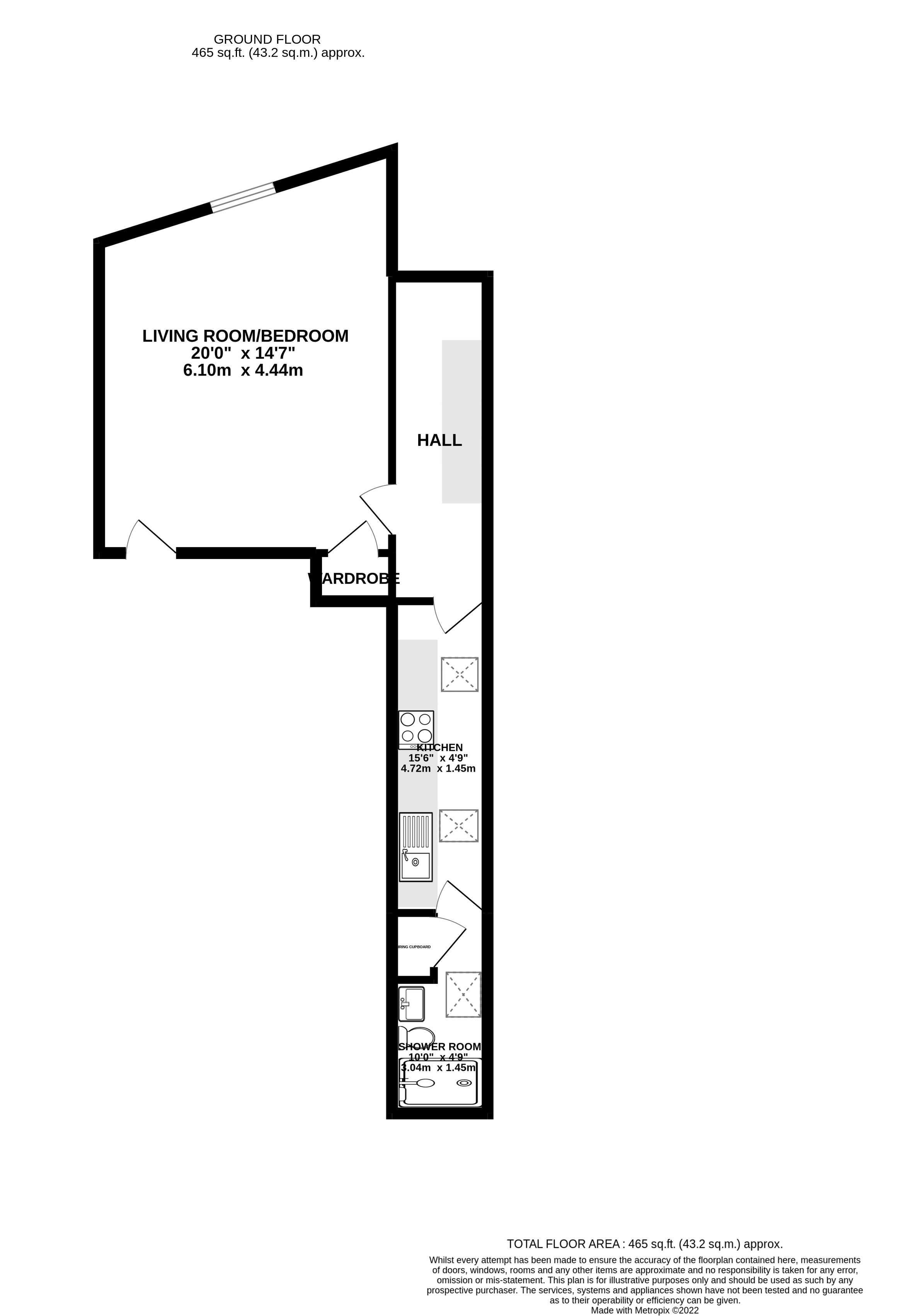 Floorplan for Upper High Street, Taunton, Somerset